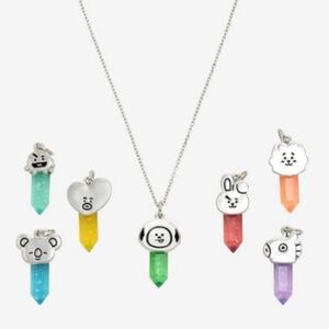BTS/BT21 Charm Crystal Pendant Necklace